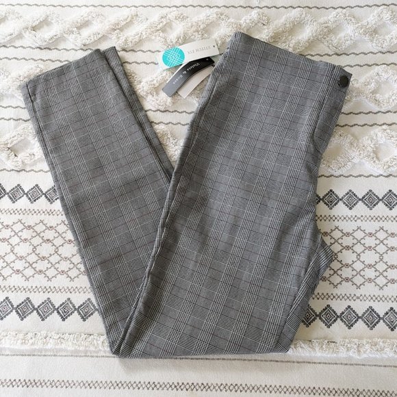 NWT Violets & Roses Slim Straight Plaid Trousers - Size 8 - Picture 1 of 7